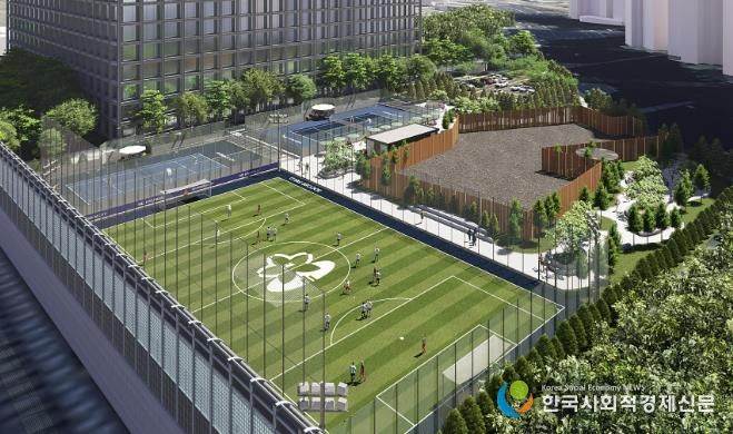 정자동 제설차량기지 체육시설 조감도