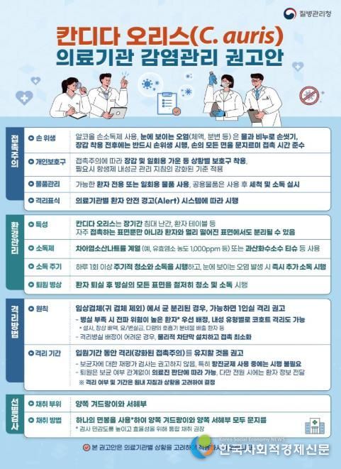 칸디다 오리스 의료기관 감염관리 권고안